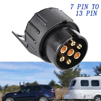 1x 7 Pin 13 Pin Plug מתאם טריילר מחבר 12V Towbar גרירה עמיד למים תקע שקע מתאם עבור המכונית עם הקרוון התמונה
