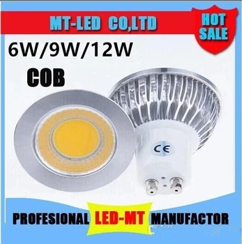 קלח led אור הזרקורים 6W 9W 12W מנורת led GU10/GU5.3/E27/E14 85-265V MR16 12V Cob led הנורה חם, לבן קר, לבן נורת led אור התמונה